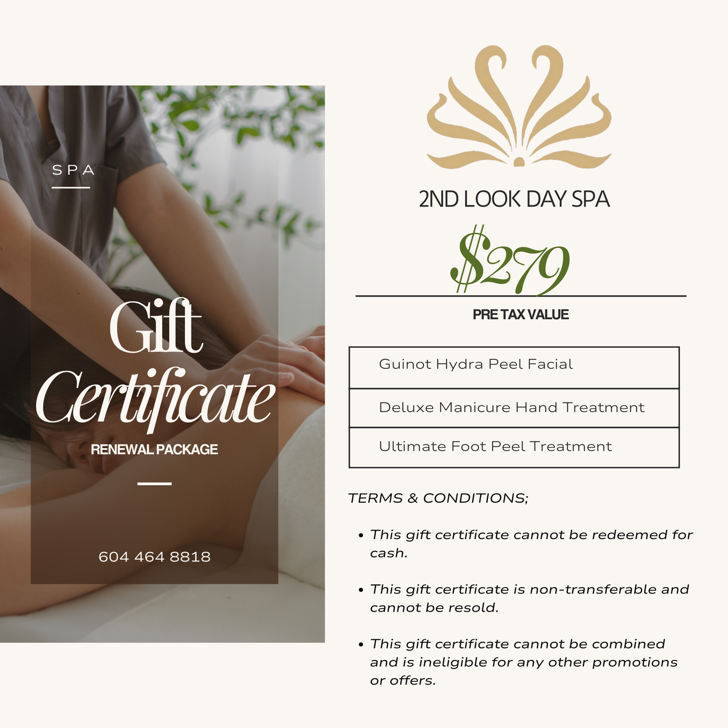 2nd Look Day Spa Gift Card